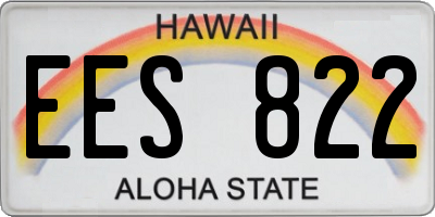 HI license plate EES822