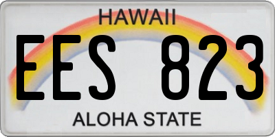 HI license plate EES823