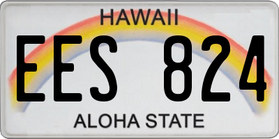 HI license plate EES824