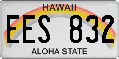 HI license plate EES832