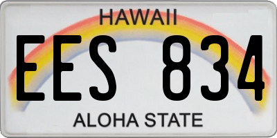 HI license plate EES834