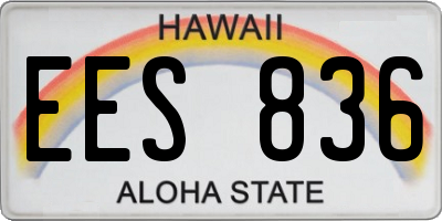 HI license plate EES836