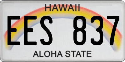 HI license plate EES837
