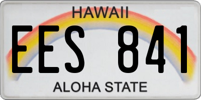 HI license plate EES841