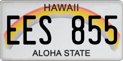 HI license plate EES855