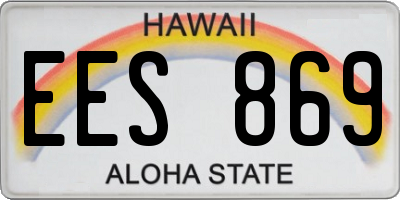 HI license plate EES869