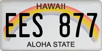 HI license plate EES877