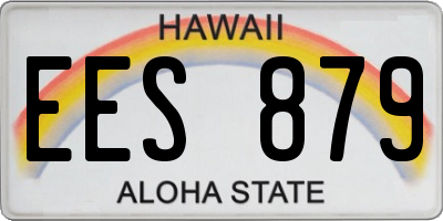 HI license plate EES879