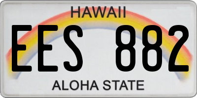 HI license plate EES882