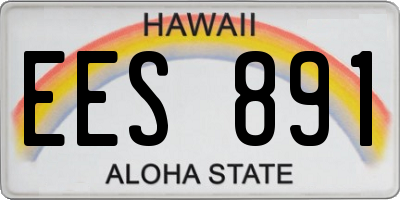 HI license plate EES891