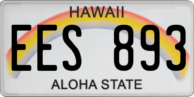 HI license plate EES893