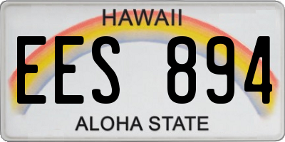 HI license plate EES894