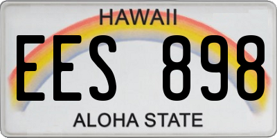 HI license plate EES898