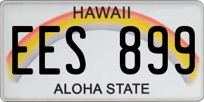 HI license plate EES899