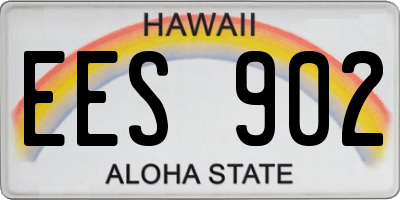 HI license plate EES902