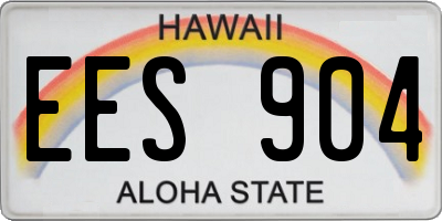 HI license plate EES904