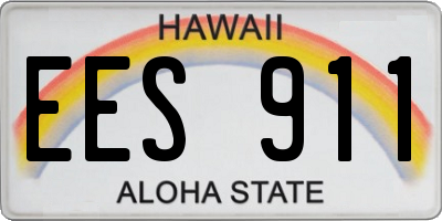 HI license plate EES911