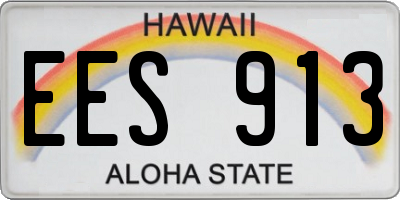 HI license plate EES913