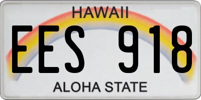 HI license plate EES918