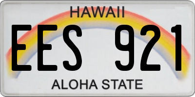 HI license plate EES921