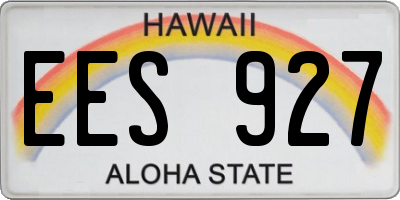 HI license plate EES927