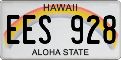 HI license plate EES928