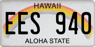 HI license plate EES940