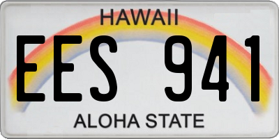 HI license plate EES941