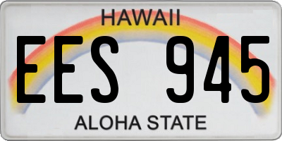 HI license plate EES945