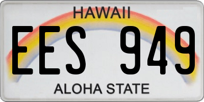 HI license plate EES949