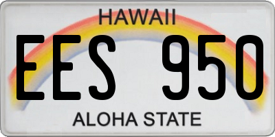 HI license plate EES950