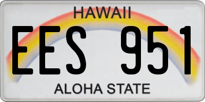 HI license plate EES951