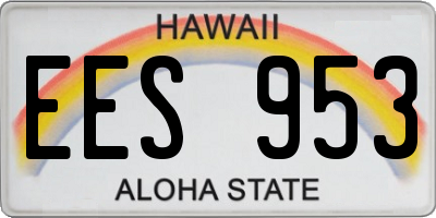 HI license plate EES953