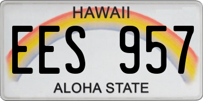 HI license plate EES957