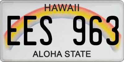 HI license plate EES963