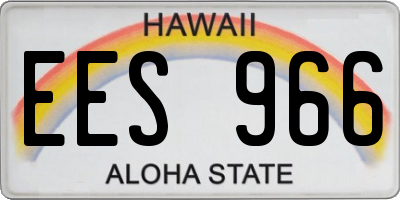 HI license plate EES966