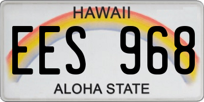 HI license plate EES968