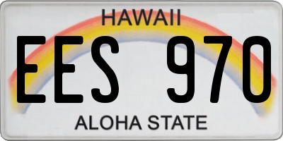 HI license plate EES970