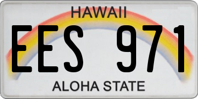 HI license plate EES971