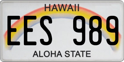 HI license plate EES989