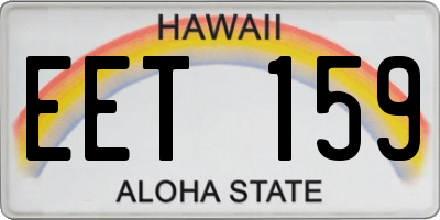 HI license plate EET159