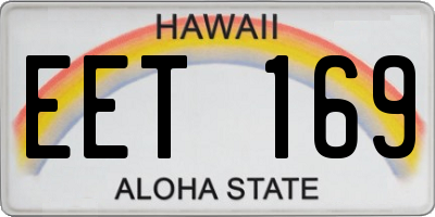 HI license plate EET169
