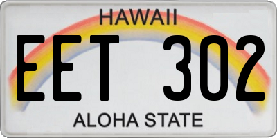HI license plate EET302