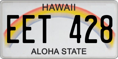HI license plate EET428