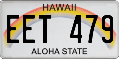 HI license plate EET479