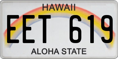 HI license plate EET619