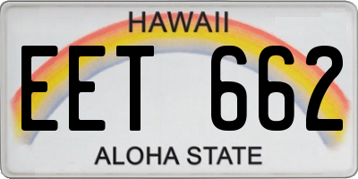 HI license plate EET662
