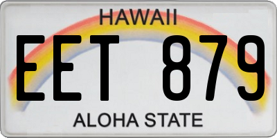 HI license plate EET879