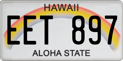 HI license plate EET897