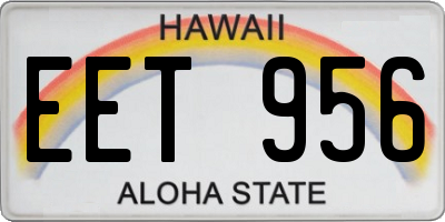 HI license plate EET956